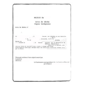 acte de décès